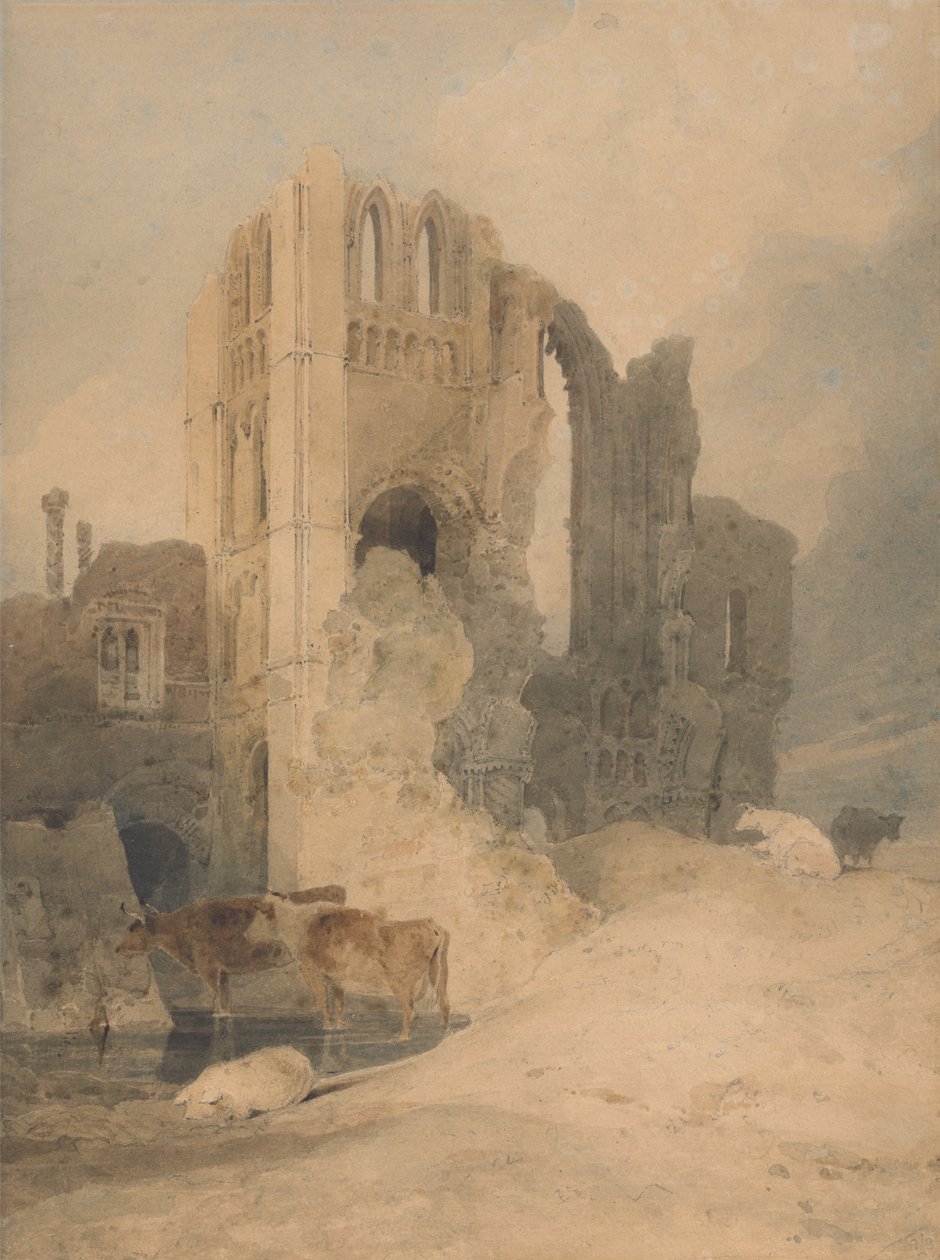 Převorství Castle Acre, Norfolk od John Sell Cotman