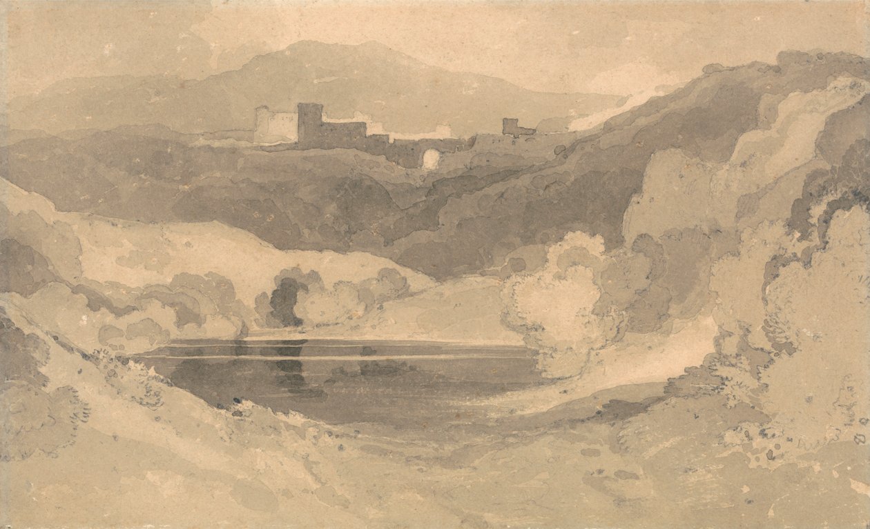 Hrad v krajině od John Sell Cotman