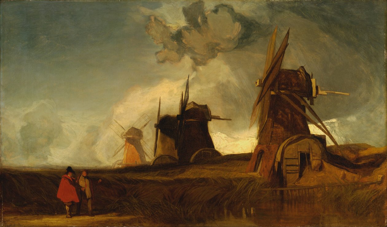 Odvodňovací mlýny ve Fens, Croyland, Lincolnshire od John Sell Cotman