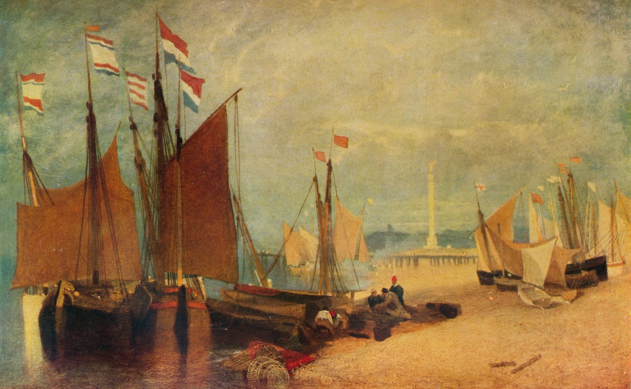 Dutch Boats off Yarmouth, Ceny během války, c1823 1934 od John Sell Cotman