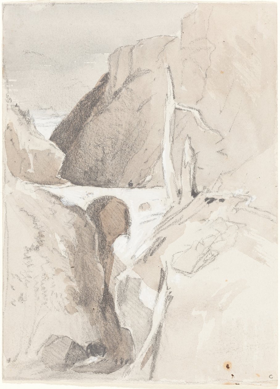 Rokle s pařezy od John Sell Cotman