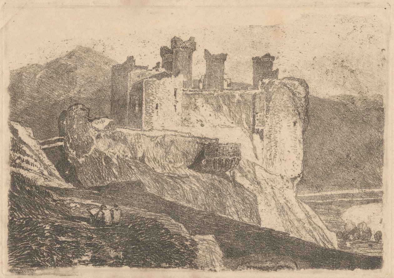Hrad Harlech od John Sell Cotman