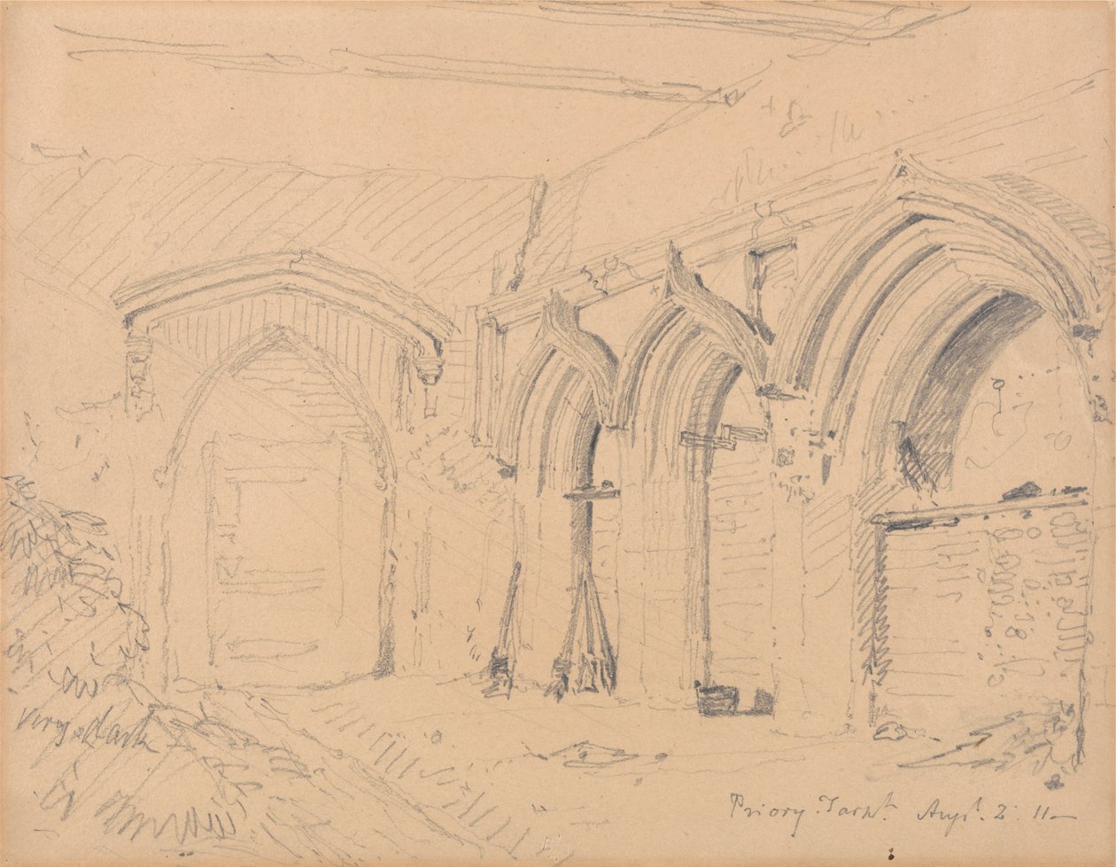 Interiér Ruins of Yarmouth Priory od John Sell Cotman