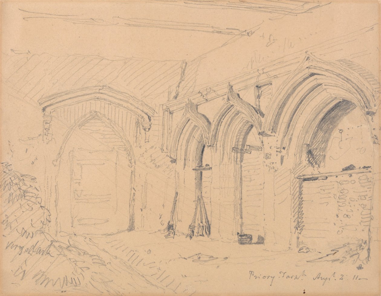 Interiér zříceniny převorství v Yarmouthu od John Sell Cotman