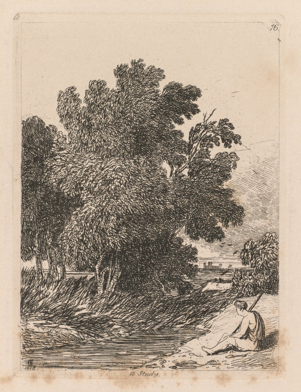 Kniha studií: Plate 16, Studie od John Sell Cotman