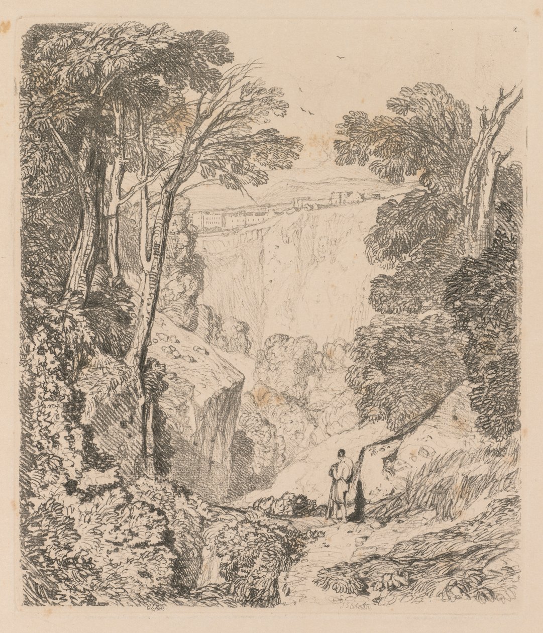 Liber Studiorum: Plate 2, Pohled na Clifton, 1838 od John Sell Cotman