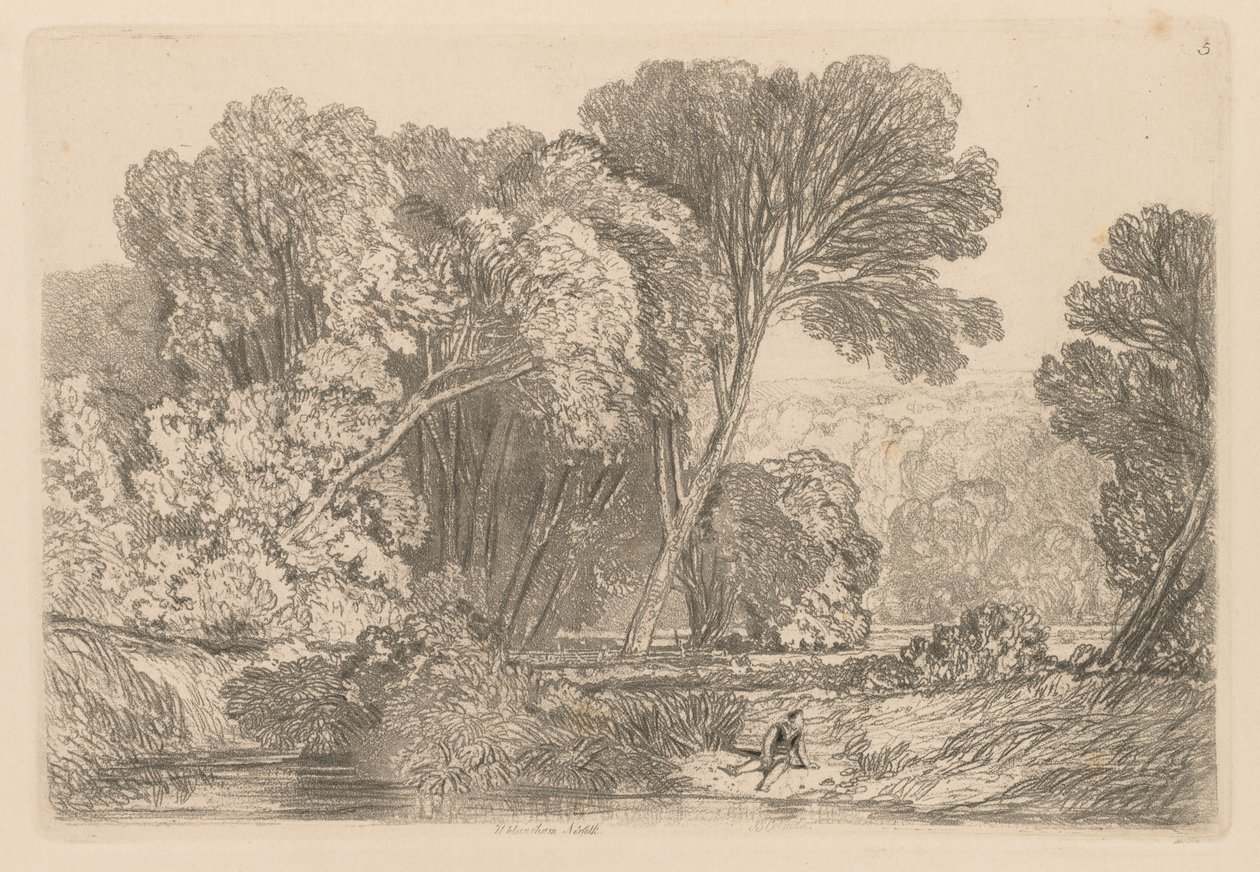 Kniha studií: Plate 5, Walsingham, Norfolk od John Sell Cotman