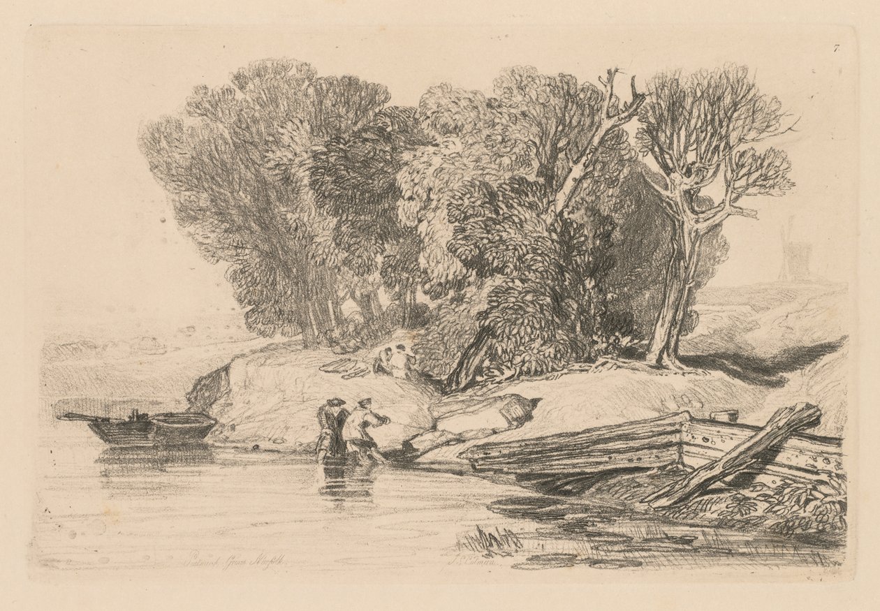 Kniha studií: Plate 7, Postwick Grove, Norfolk od John Sell Cotman