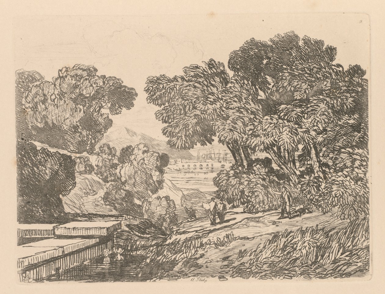 Kniha studií: Plate 9, Studie od John Sell Cotman