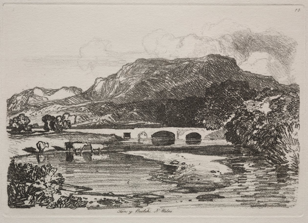 Kniha studií: Tan y Beolch, Severní Wales od John Sell Cotman