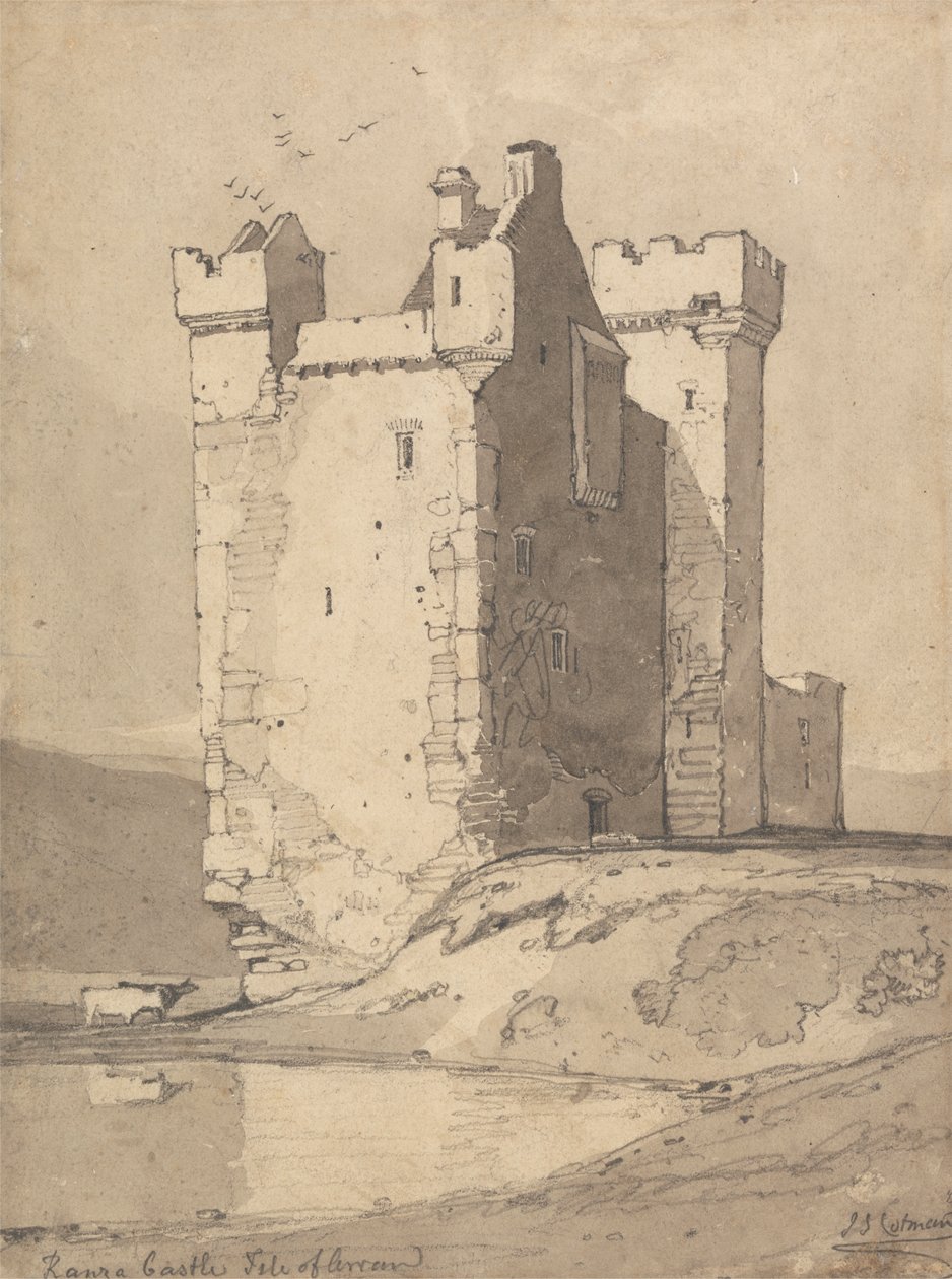 Hrad Loch Ranza, Isle of Arran, Skotsko od John Sell Cotman