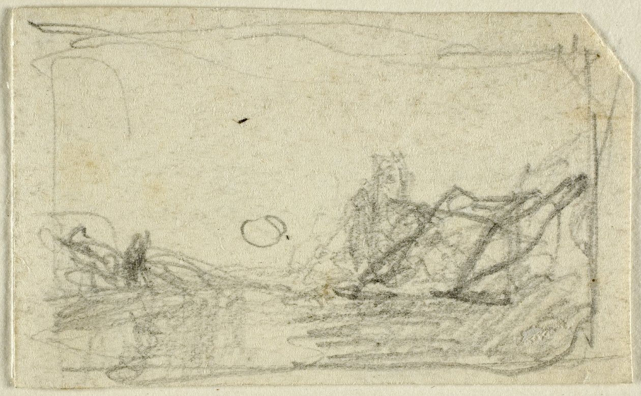 Měsíční svit nad krajinou od John Sell Cotman
