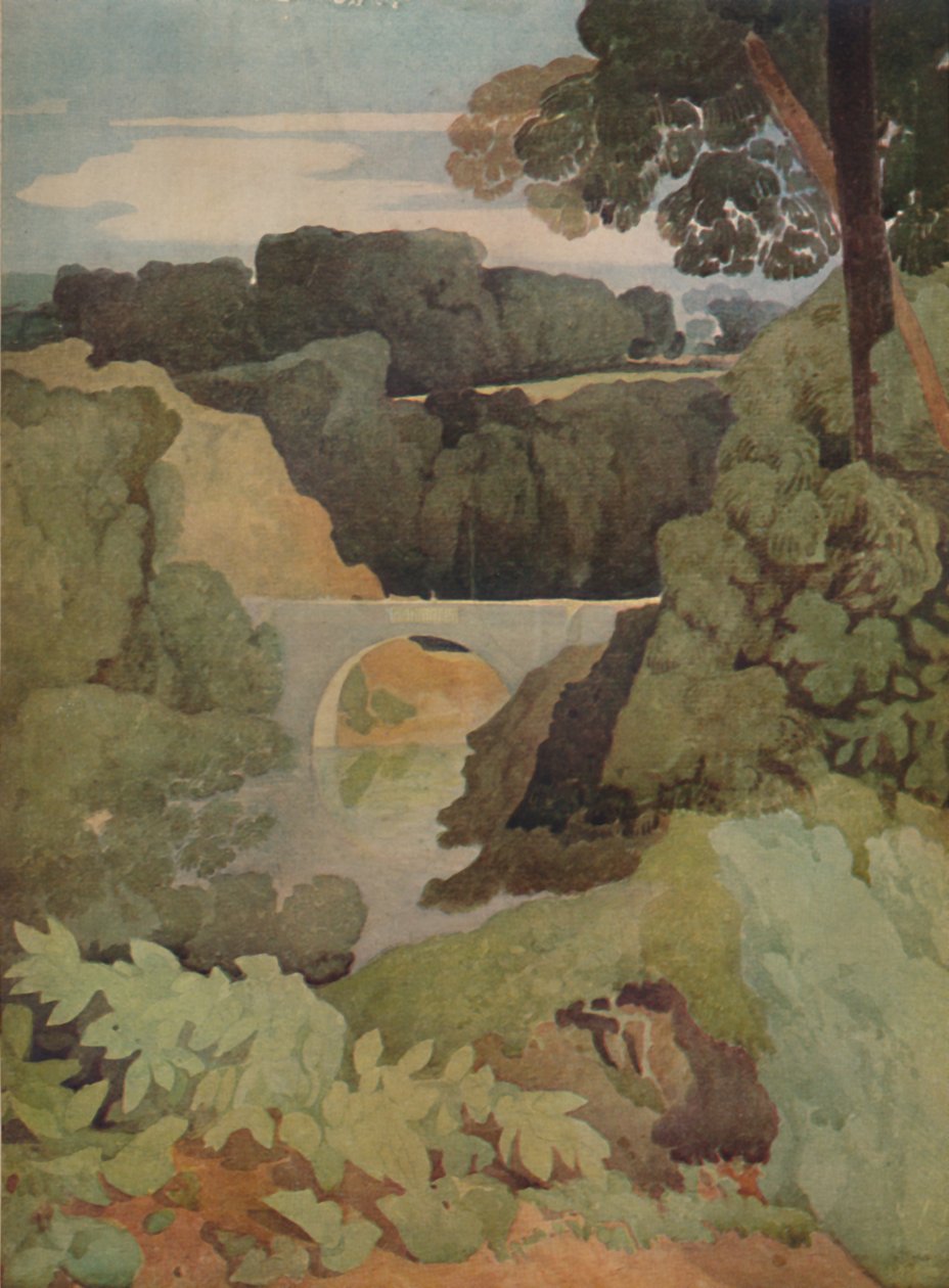 Nový most, Durham, 1923 od John Sell Cotman
