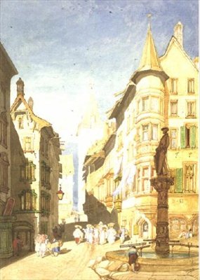 č. 0944 Schaffhausen, asi 1820-30 (akvarel a tužka na papíře) od John Sell Cotman