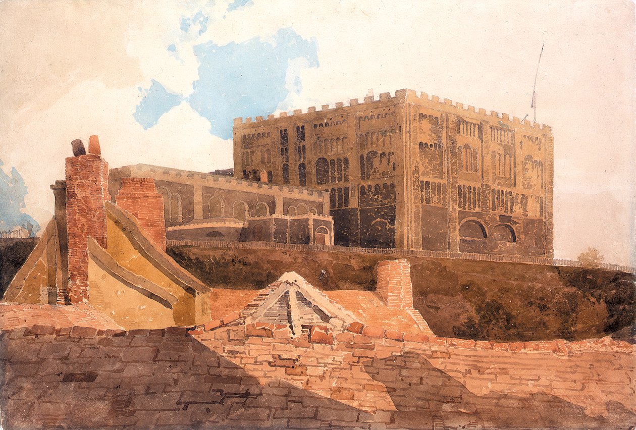 Hrad Norwich, kolem 1808-9 (wc na papíře) od John Sell Cotman
