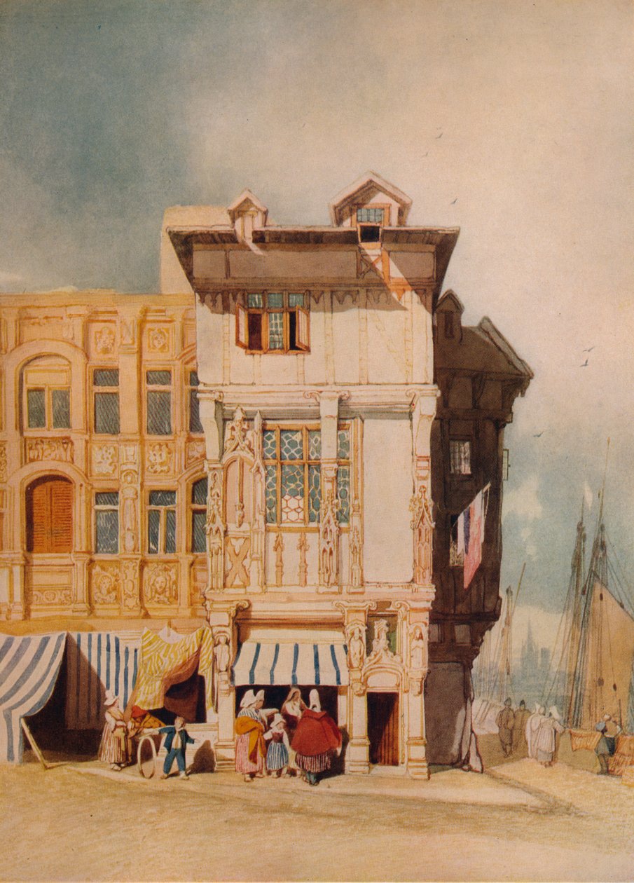 Staré domy, s figurami, c1836 od John Sell Cotman