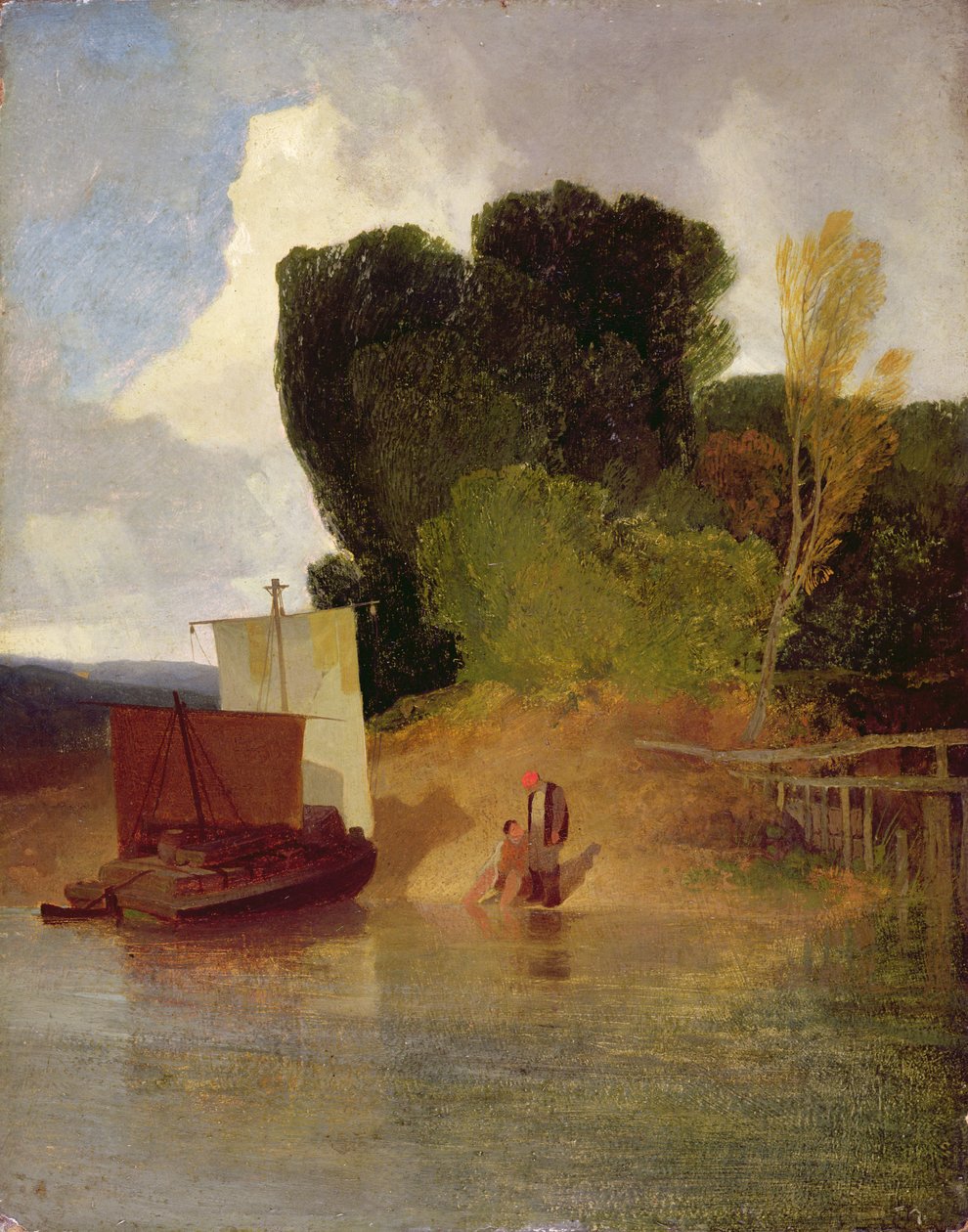 Na řece Yare (olej na panelu) od John Sell Cotman