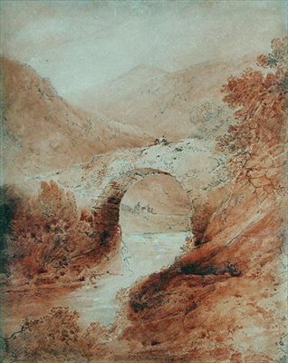 Pontaber, Glasllyn, Severní Wales od John Sell Cotman