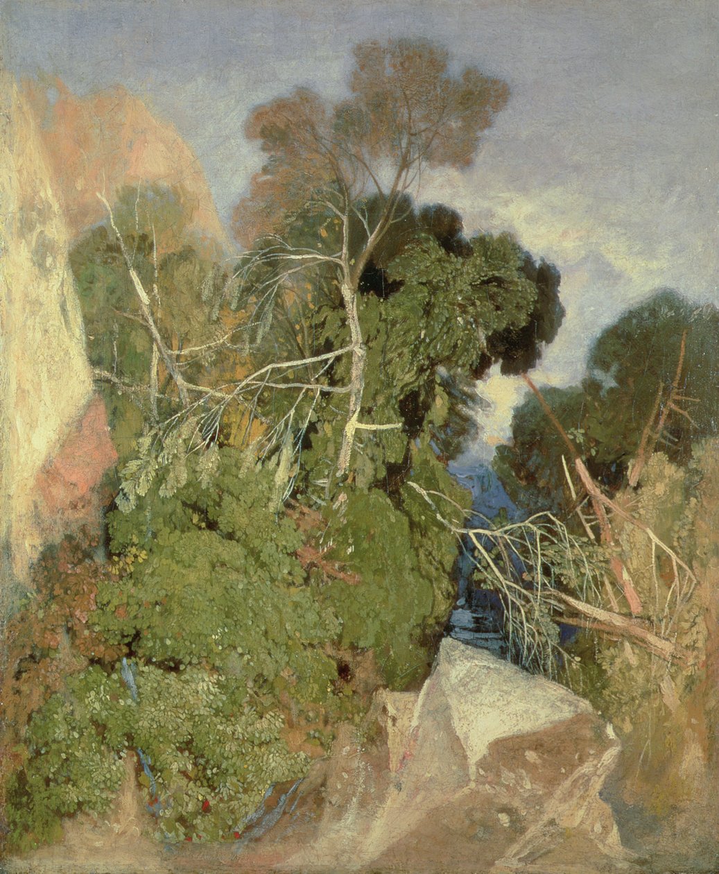 Stříbrné břízy od John Sell Cotman