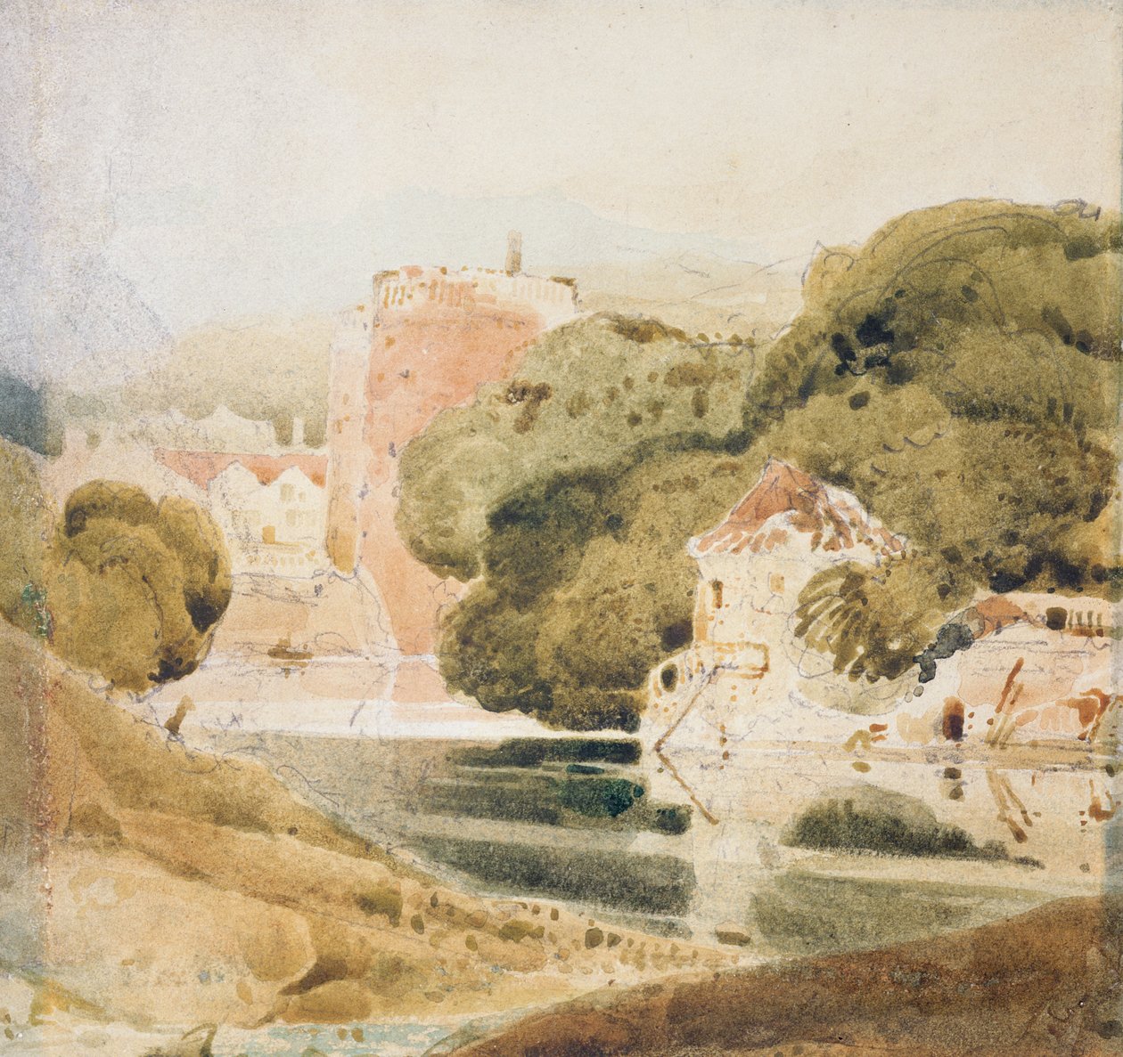The Water Gate, York (akvarel na papíře) od John Sell Cotman