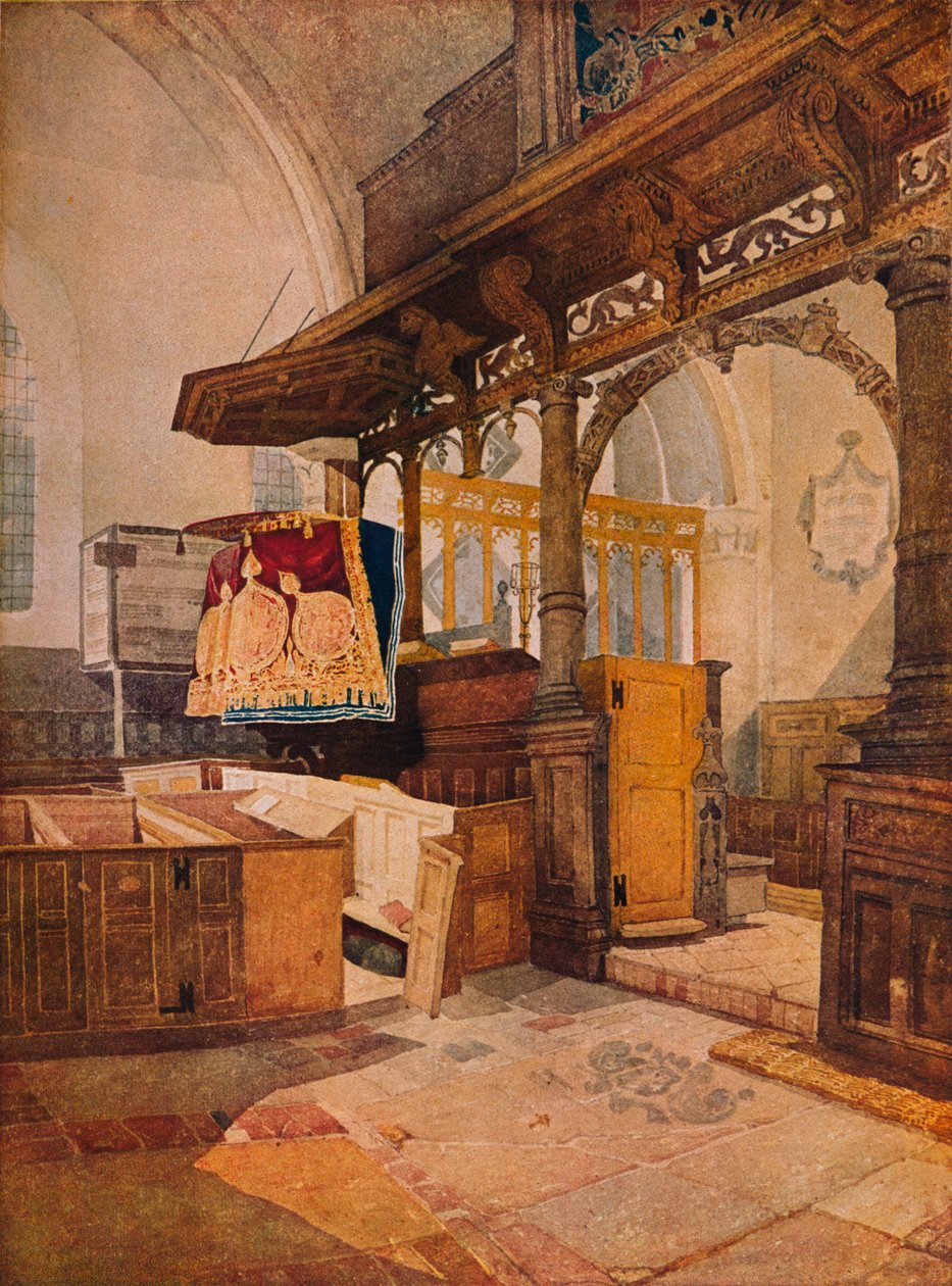 Trenthamský kostel, c1810 od John Sell Cotman