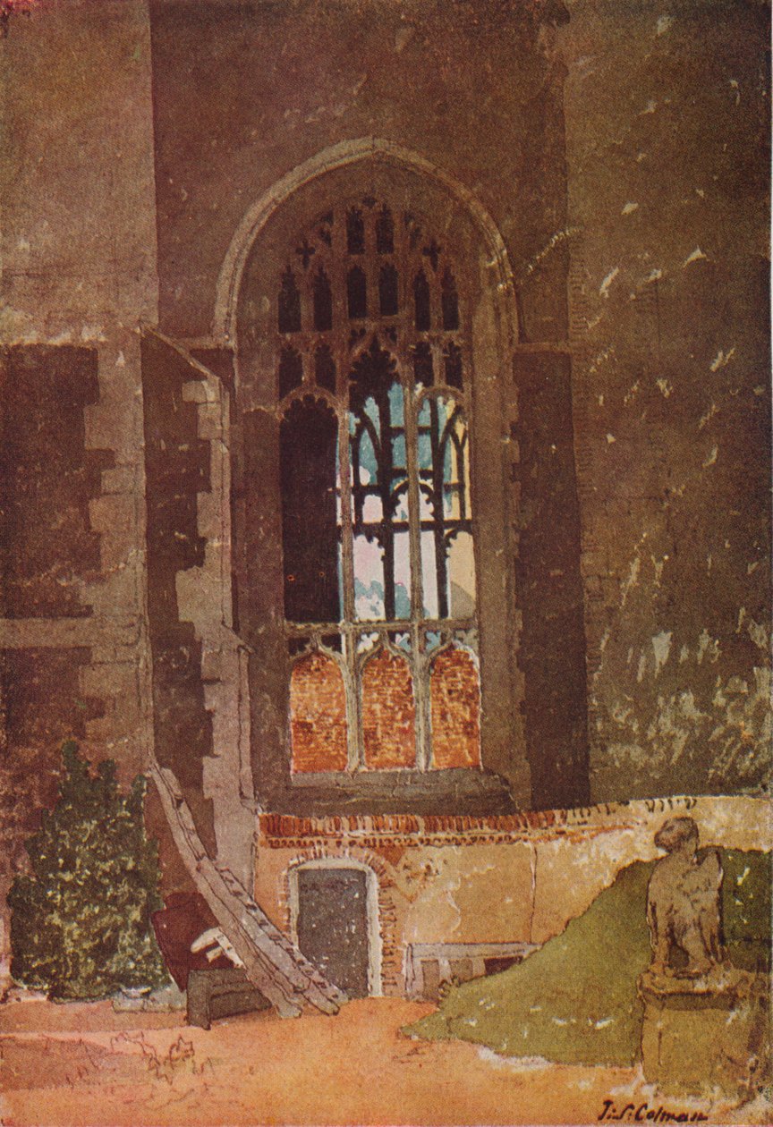 Okno mezi St. Andrews Hall a holandským kostelem, Norwich, c1908 od John Sell Cotman