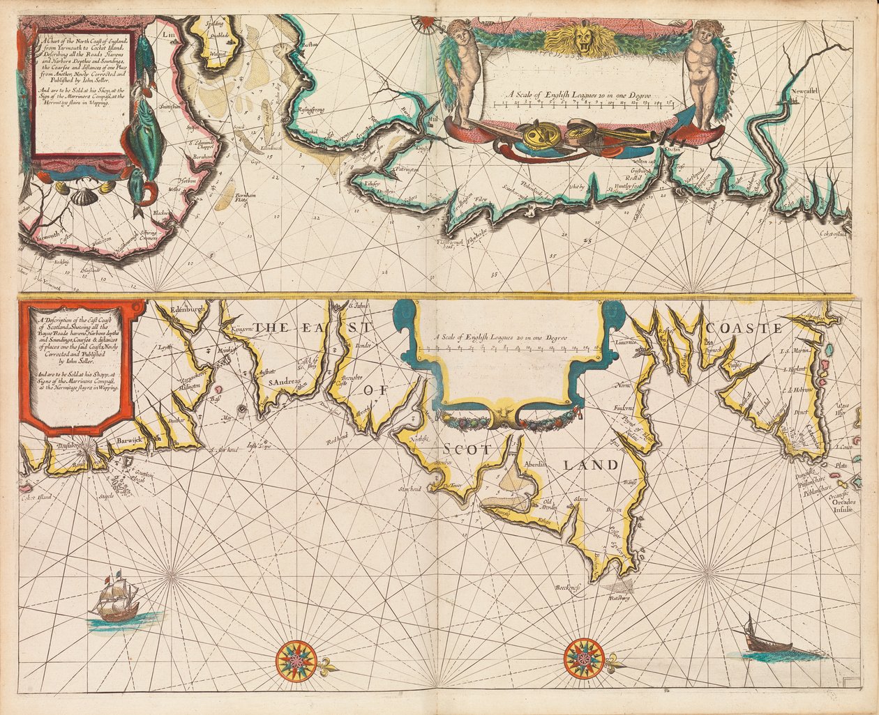 Anglický lodivod první kniha: popis severní plavby, cca 1671 (papír) od John Seller