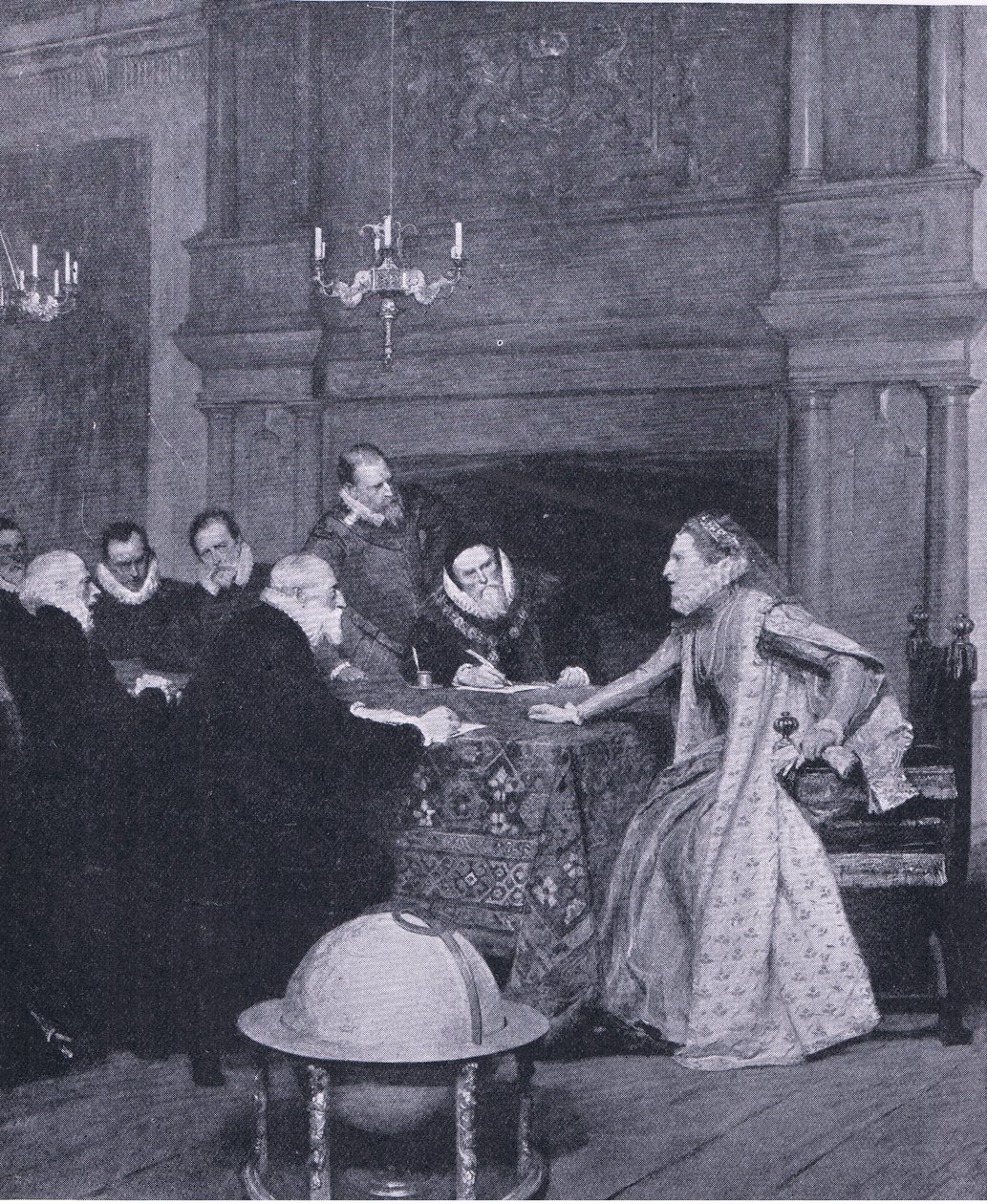 „Námořnictvo krále Španělska je v zahraničí“, z Cassells History of the British People vydané společností Waverley Book Company, kolem 50. let (litho) od John Seymour Lucas
