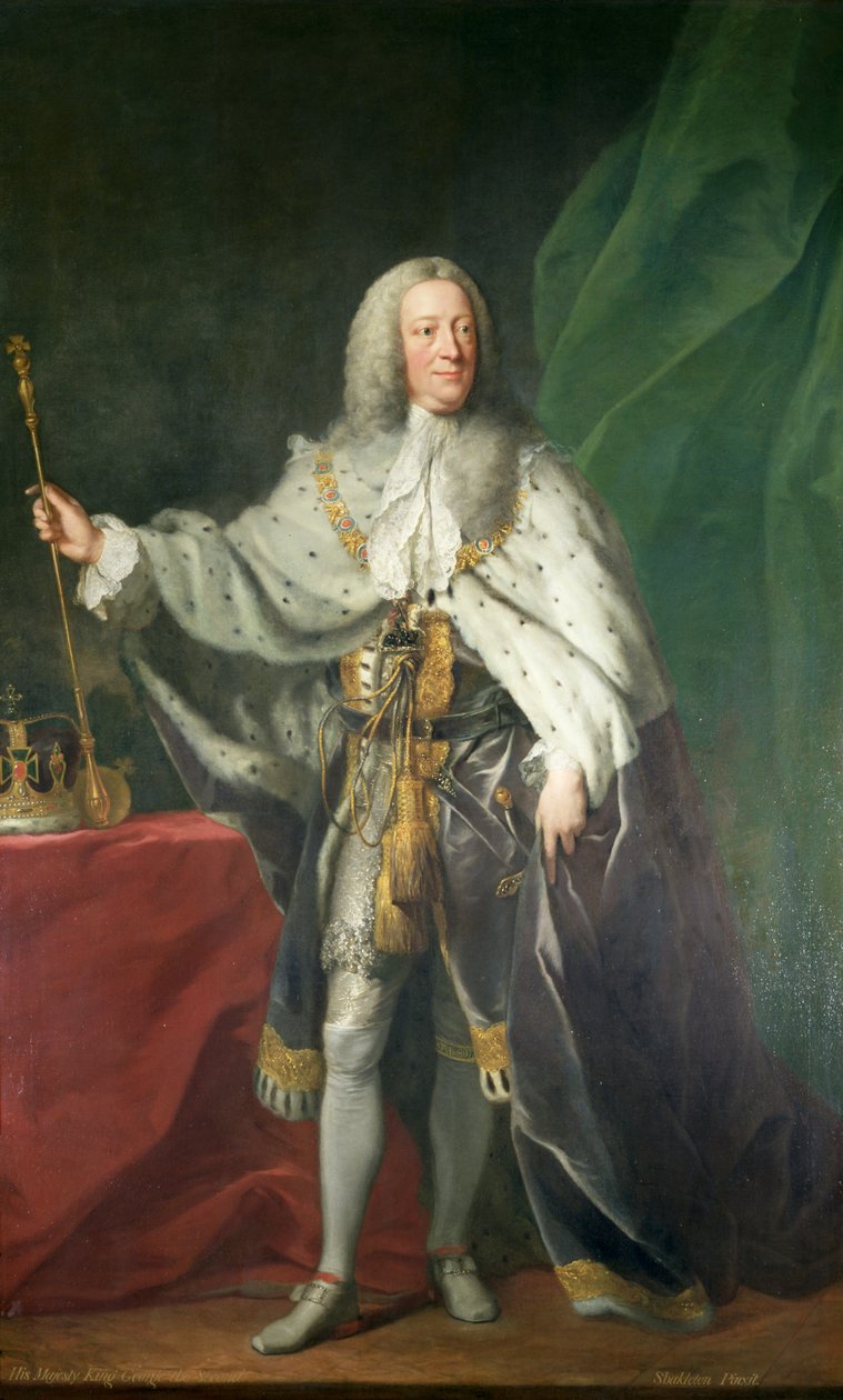Portrét krále Jiřího II., 1758 od John Shackleton