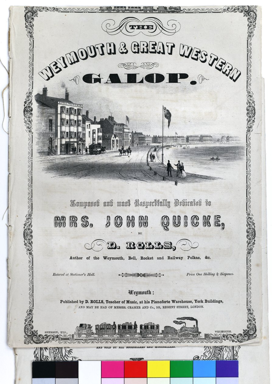 Weymouth and Great Western Galop, cca 1870 (litografie na papíře) od John Sherren