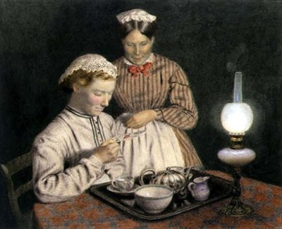 Valentýnské přání (akvarel přes tužku na papíře) od John Sherrin