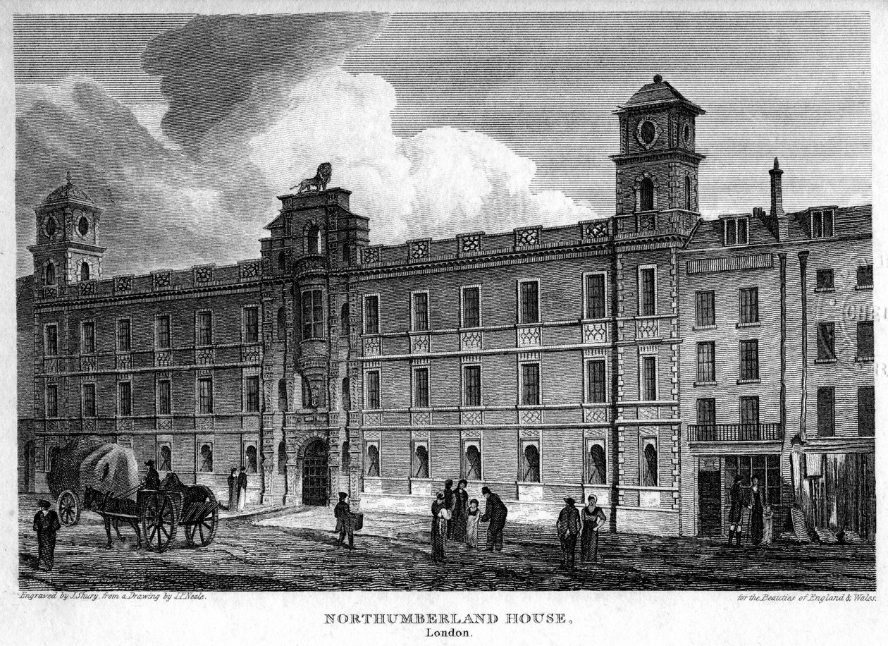 Northumberland House, Westminster, Londýn, 1815. od John Shury