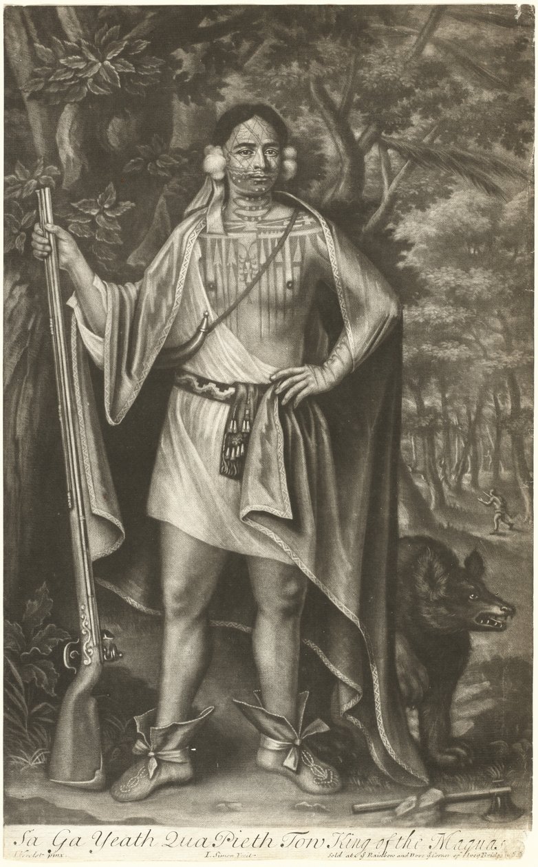 Sa Ga Yeath Qua Pieth Tow, král Maquas od John Simon after John Verelst