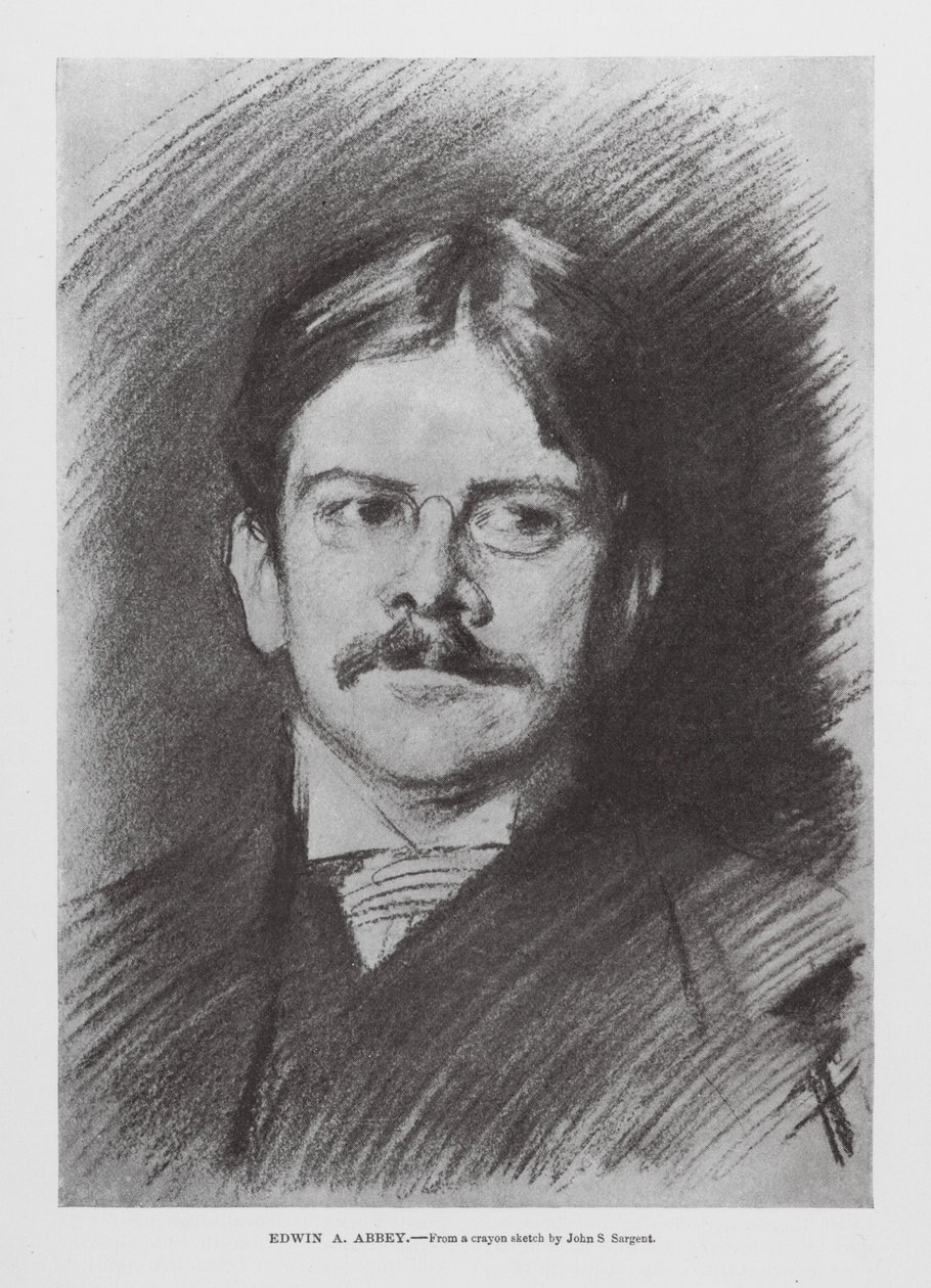Edwin A Abbey (rytina) od John Singer (after) Sargent