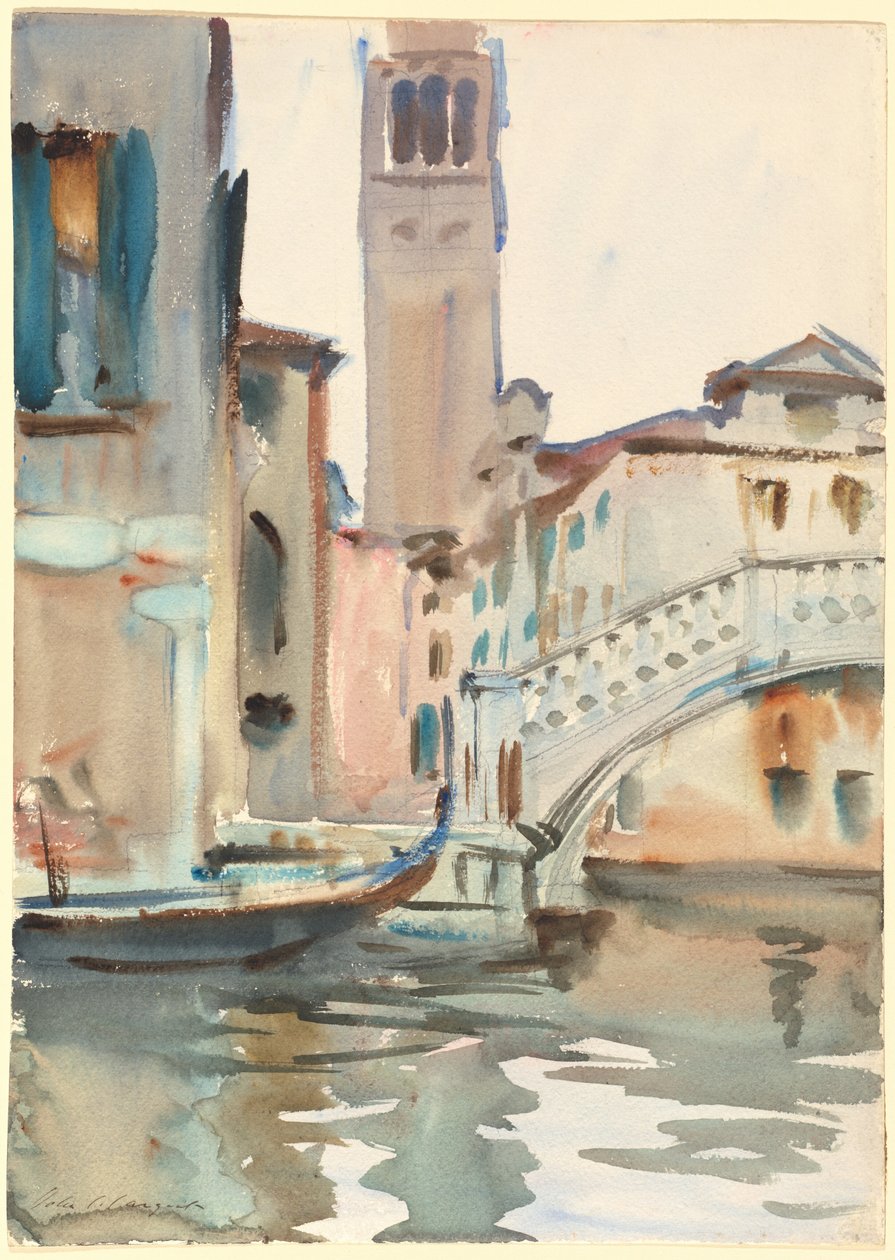 Most a Campanile, Benátky od John Singer Sargent