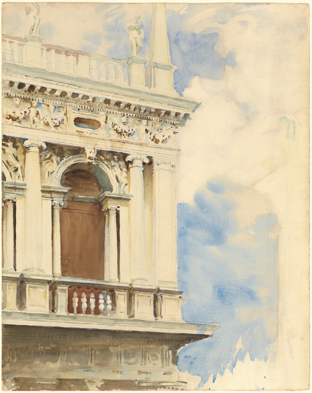 Koutek knihovny v Benátkách, 19041907. od John Singer Sargent