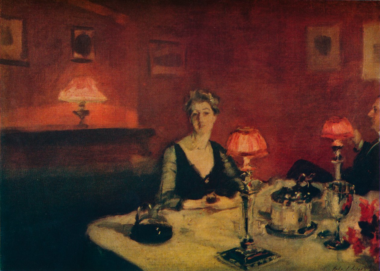 Večerní stůl v noci, 1884. od John Singer Sargent