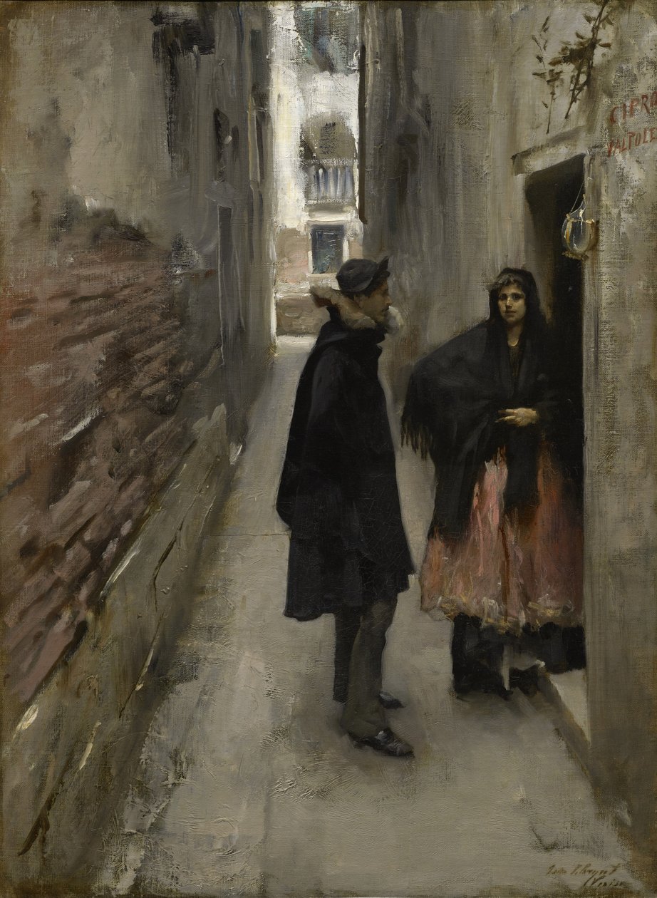 Ulice v Benátkách, c.1880-82 od John Singer Sargent