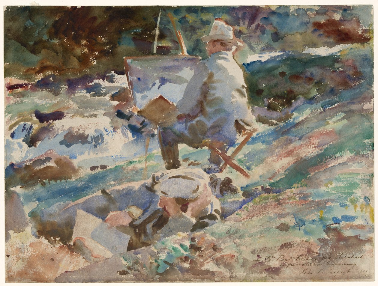Umělec u svého plátna od John Singer Sargent