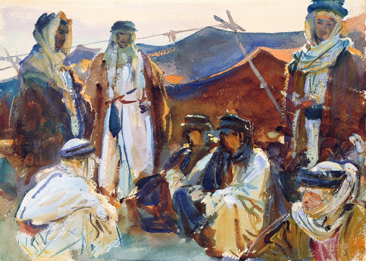Beduínský tábor, 1905-06 (wc na papíře) od John Singer Sargent