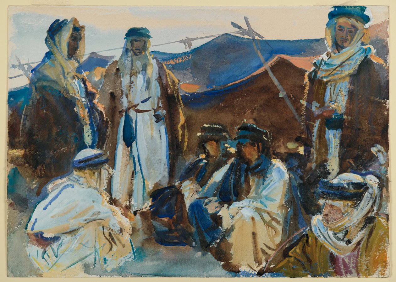 Beduínský tábor, kolem 1905-06 (wc na papíře) od John Singer Sargent