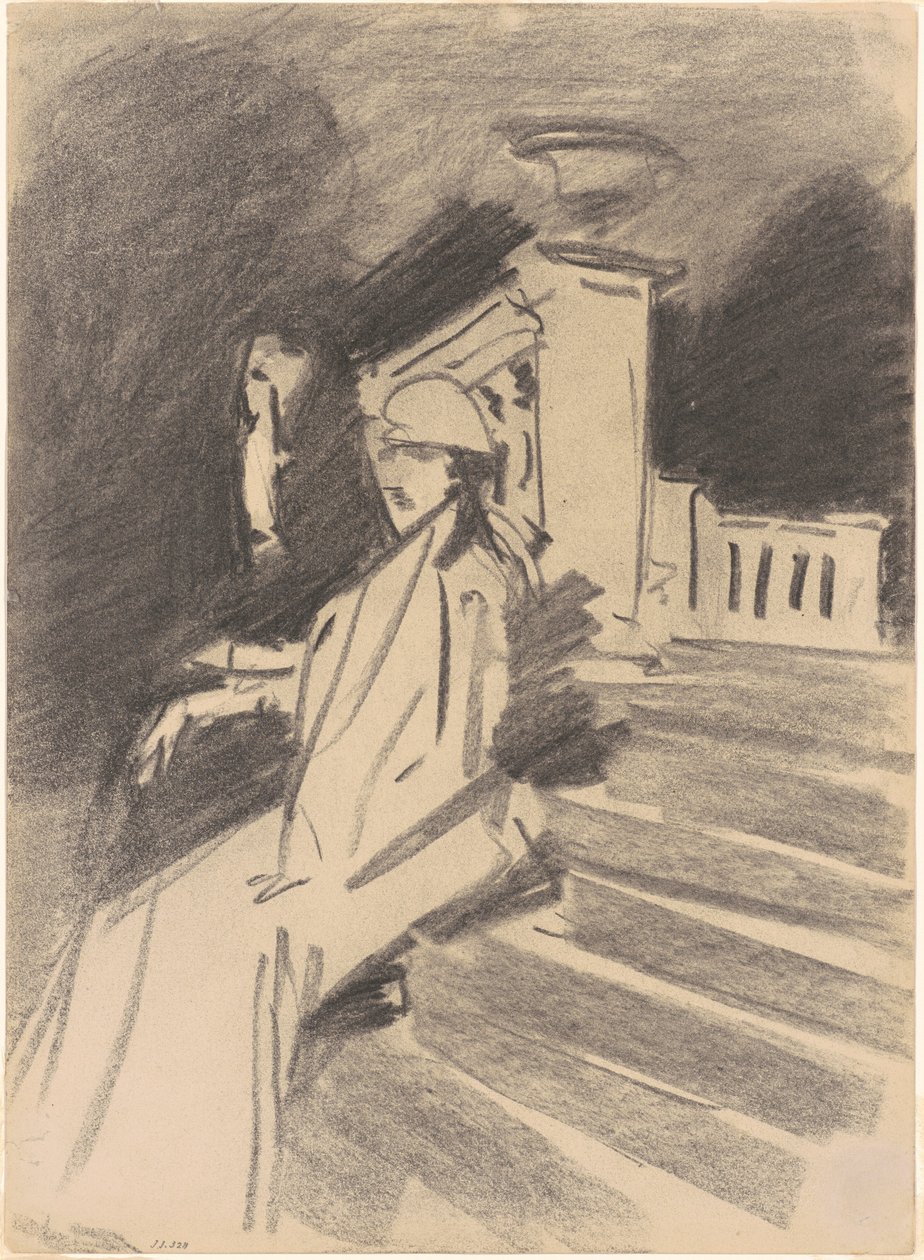 U fontány, Villa Torlonia, Frascati, Itálie od John Singer Sargent
