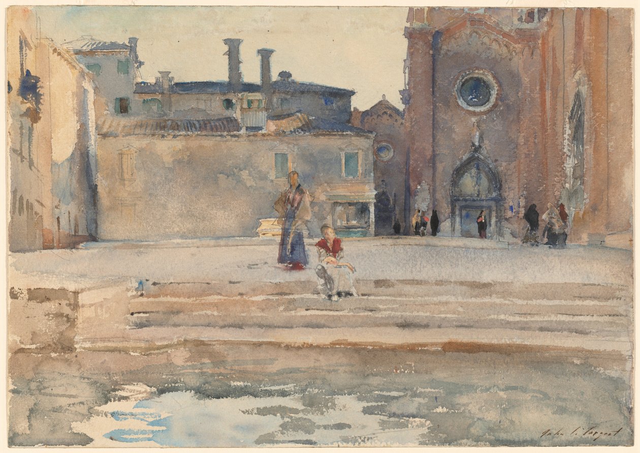 Campo dei Frari, Benátky od John Singer Sargent