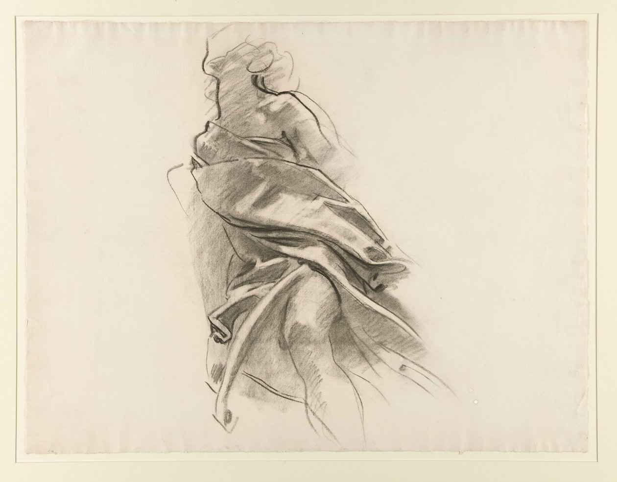 Detail Draperie [Crayon study no. 5,14] od John Singer Sargent