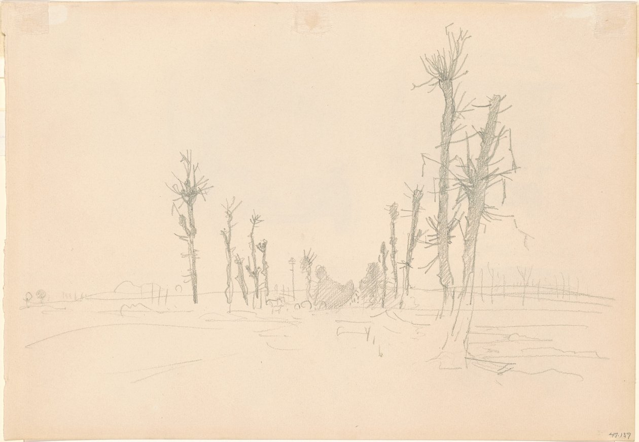 Zdevastovaná krajina [verso] od John Singer Sargent