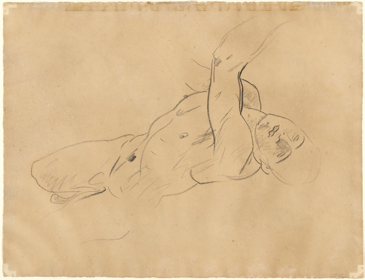 Padající mužský akt [verso], 1918-1919. od John Singer Sargent