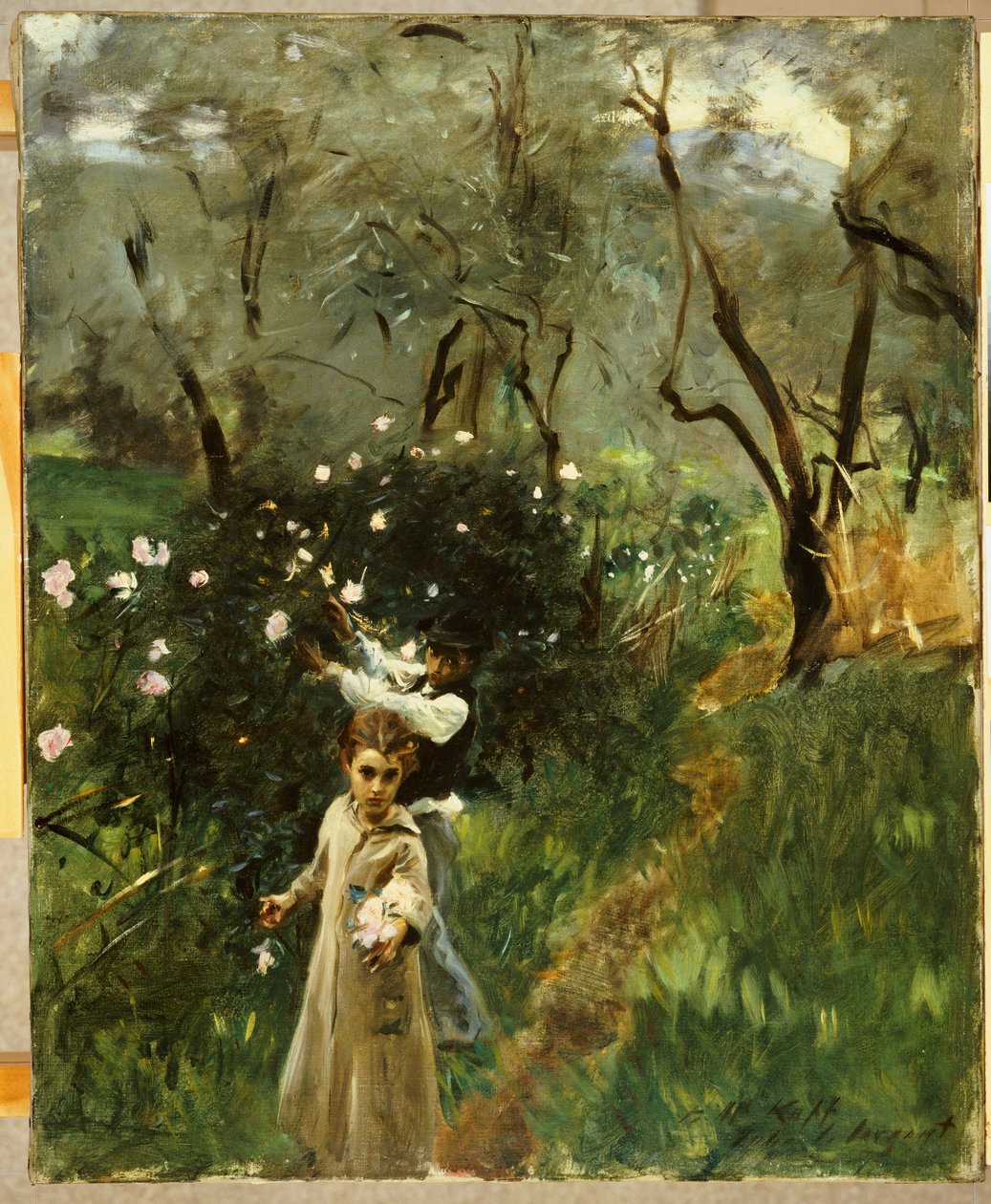 Sbírání květin za soumraku od John Singer Sargent
