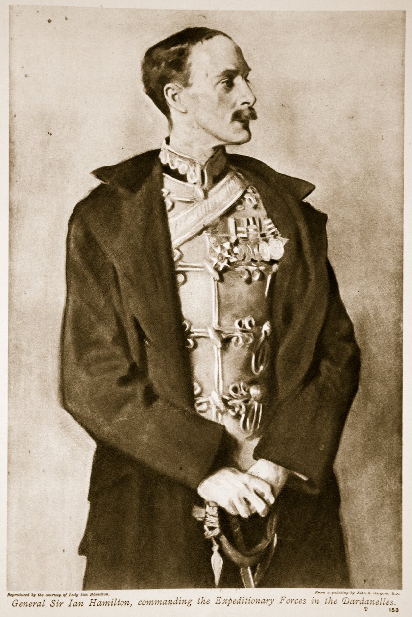 Generál sir Ian Hamilton, velící expedičním silám v Dardanelách, 1914-19 od John Singer Sargent