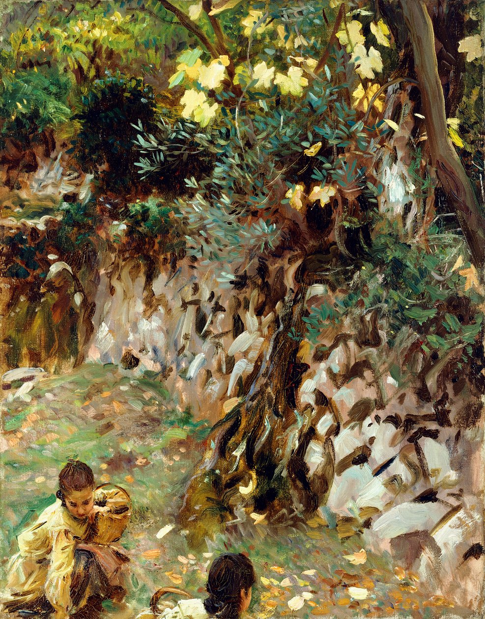Dívky sbírající květy, Valdemosa, Mallorca, od John Singer Sargent