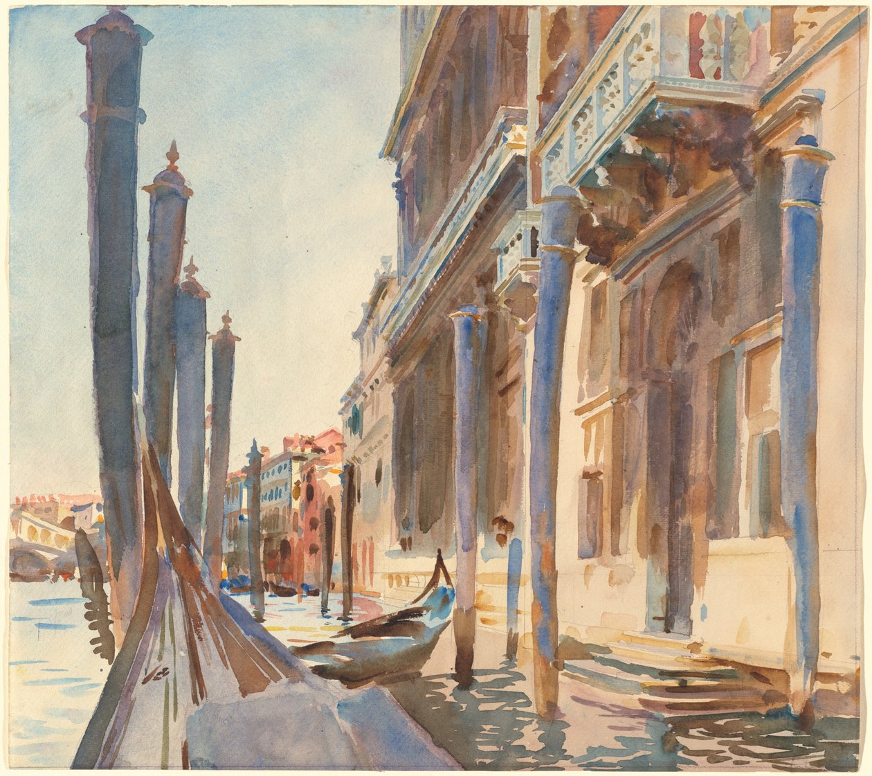 Kotvení gondol na Canal Grande, 19041907. od John Singer Sargent